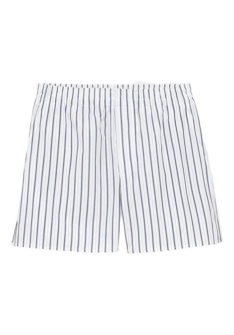 elasticated shorts man white and blue AMI PARIS | USO806.CO0220A074